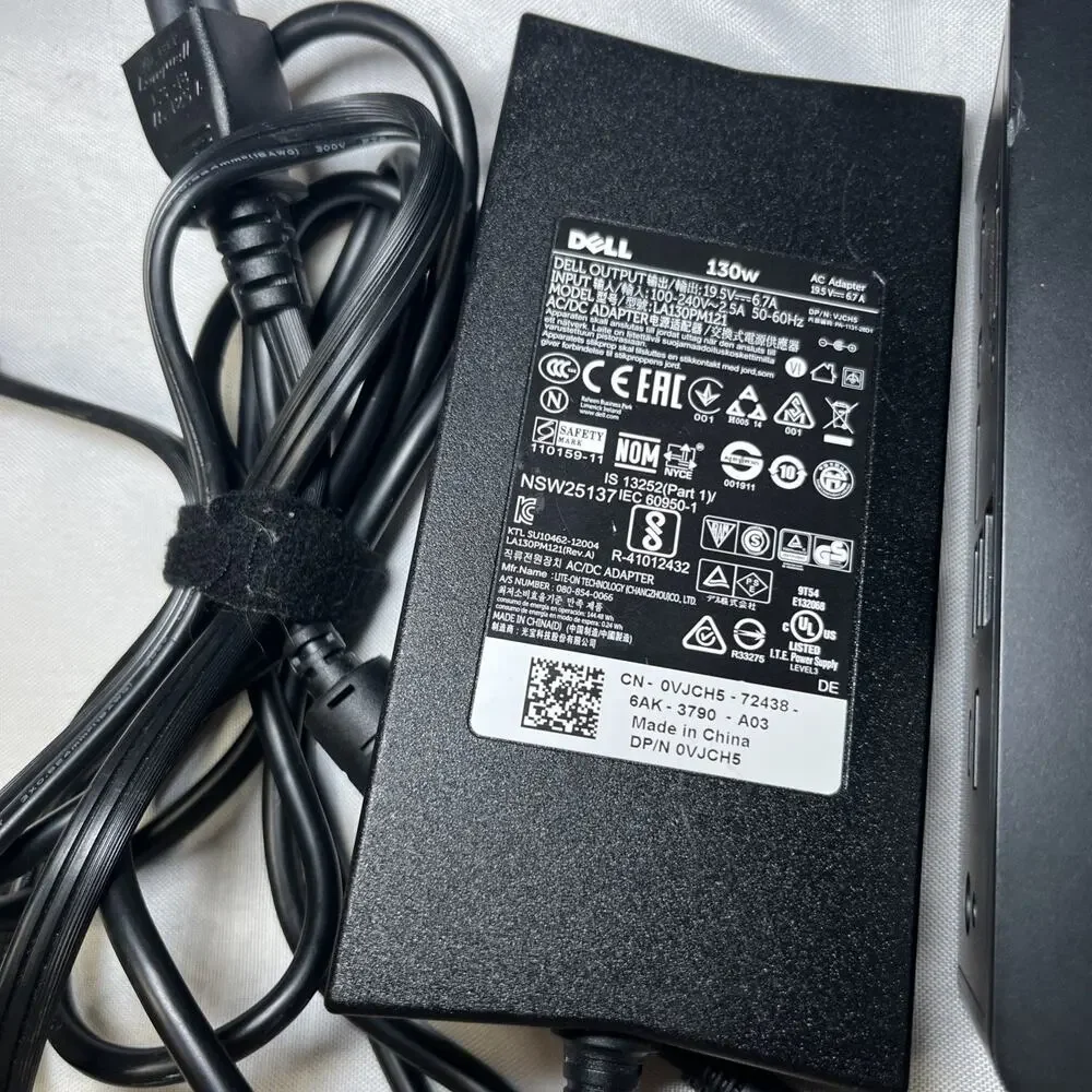 Dell TB16 K16A Thunderbolt Docking Station USB-C - w/ 130W Adapter Works